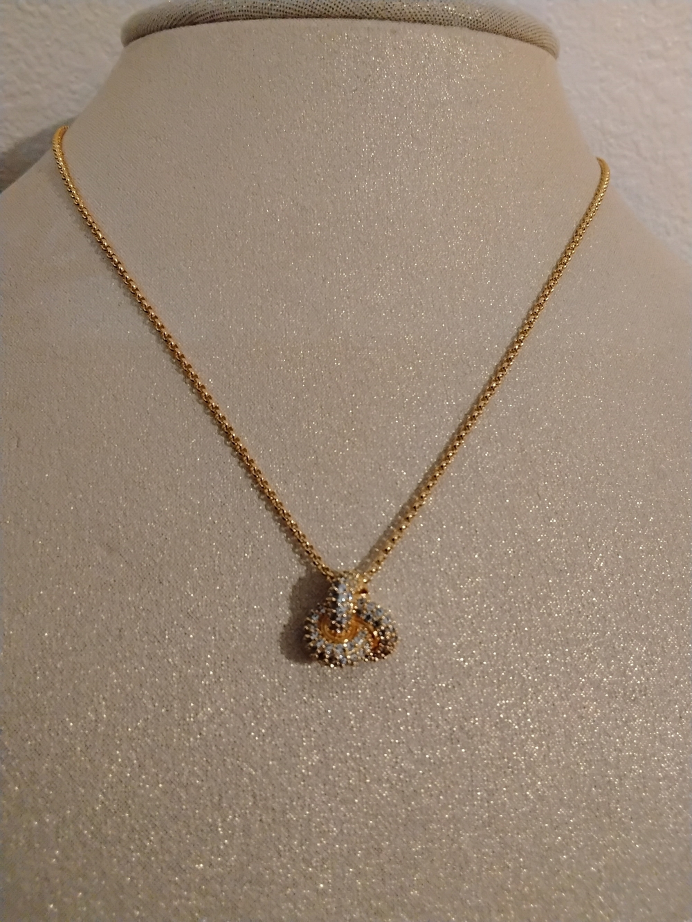 kate spade New York Gold Double Knot Pavé Pendant